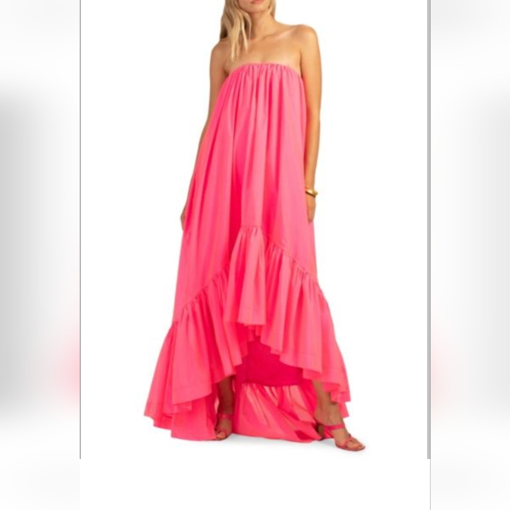 Trina Turk Bold Red Strapless Dress